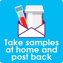 Take samples at home and post back